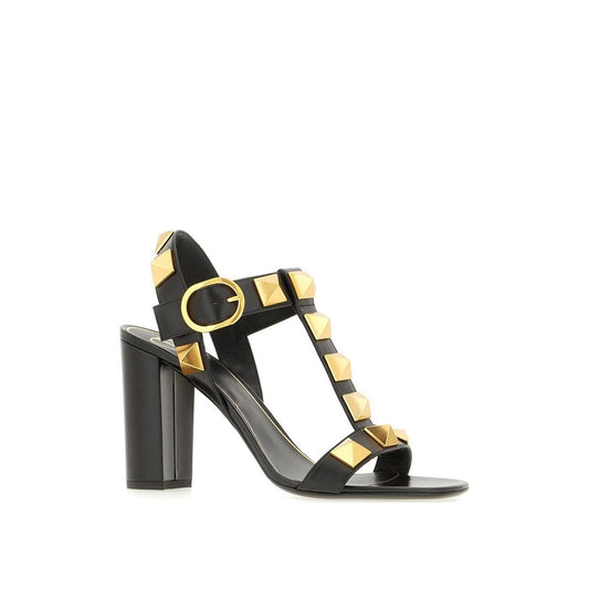 Valentino Garavani Black Calfskin Platform Sandals