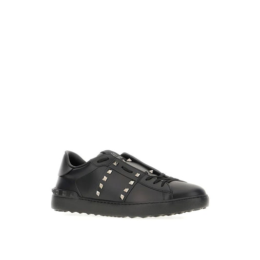 Valentino Garavani Black Leather Low Top Sneakers