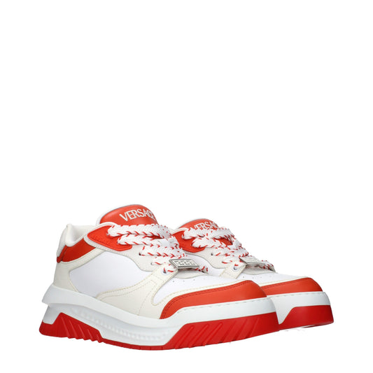 Versace Blue Leather Athletic Sneakers