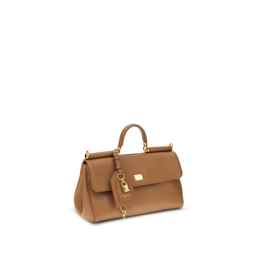 Dolce & Gabbana Beige Calf Leather Bos Taurus Handbag
