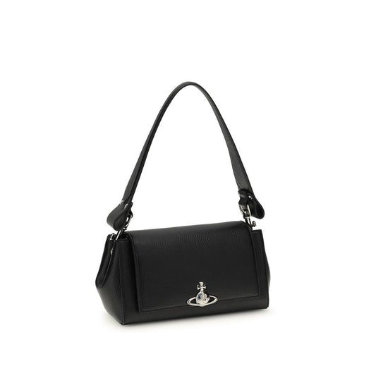 Vivienne Westwood Black Calf Leather Bos Taurus Shoulder Bag