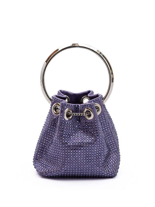 Jimmy Choo Purple Bon Bon Micro Crystals Bucket