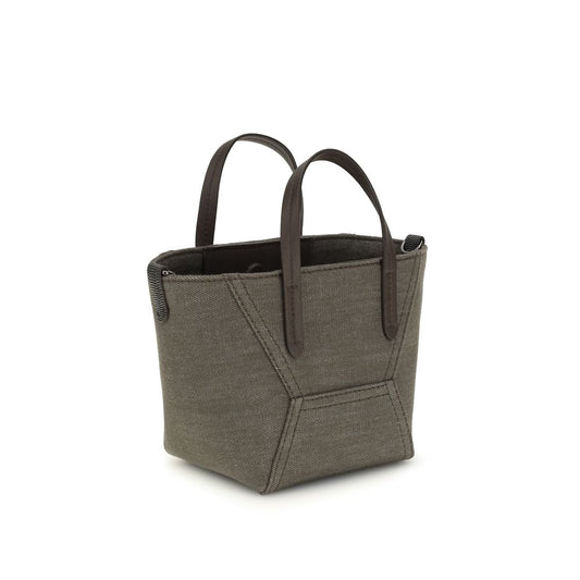 Brunello Cucinelli Bicolor Cotton Handbag