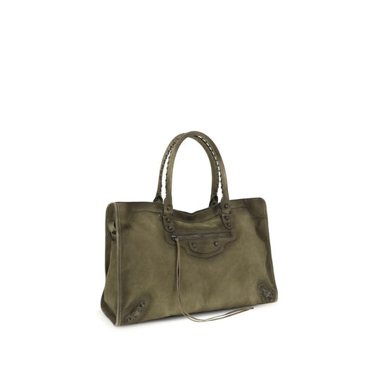 Balenciaga Bicolor Calf Leather Bos Taurus Shoulder Bag