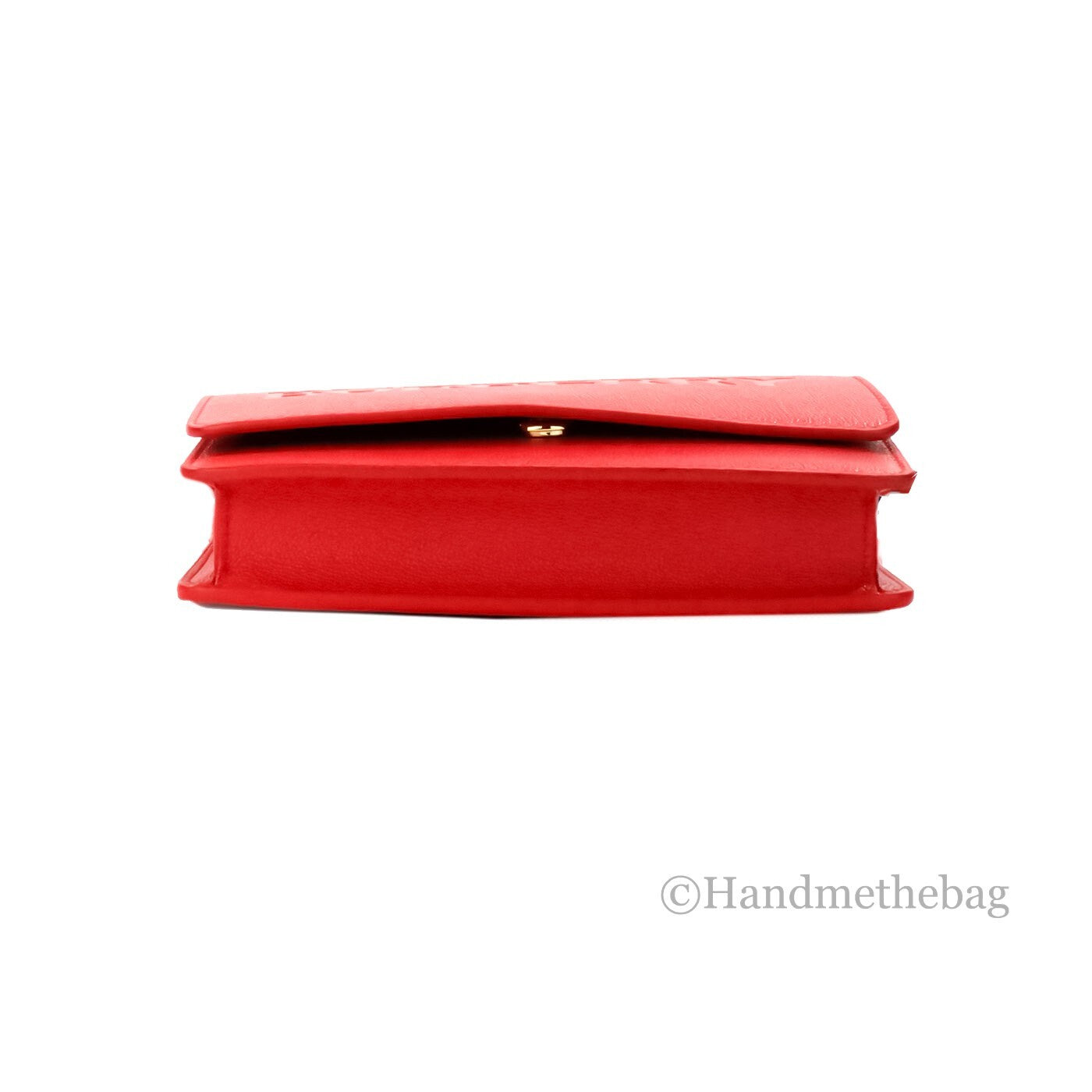 Burberry Hampshire Small Red Embossed Logo Smooth Leather Crossbody Bag