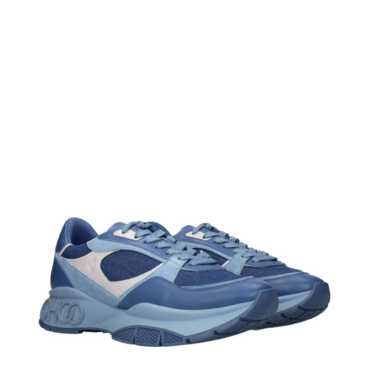 Jimmy Choo Blue Fabric Sneakers