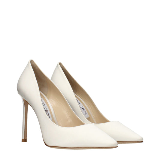 Jimmy Choo Beige Satin Platform Pumps