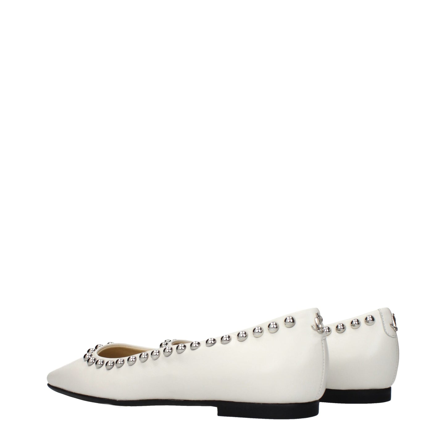Jimmy Choo White Leather Ballet Flats