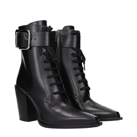 Jimmy Choo Black Leather Ankle Boots