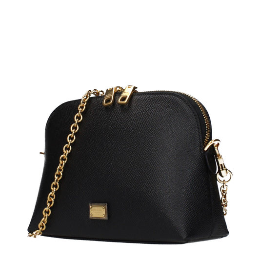Dolce & Gabbana Black Leather Shoulder Bag