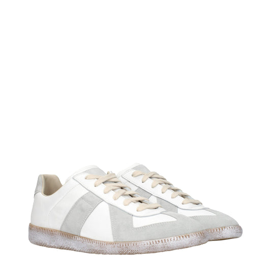 Maison Margiela Blue Leather Athletic Sneakers