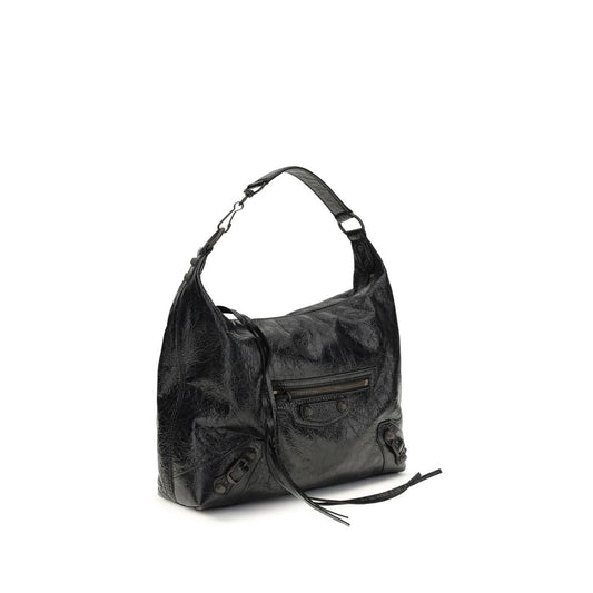 Balenciaga Black Lamb Ovis Aries Aries Shoulder Bag