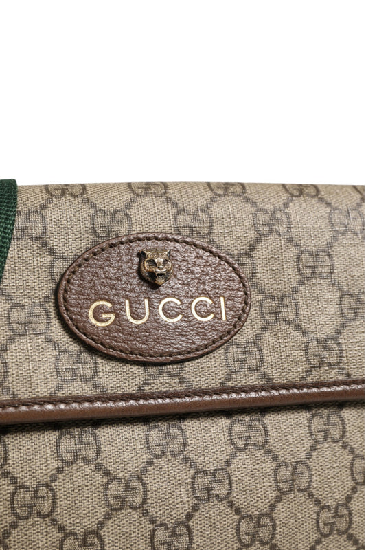 Gucci Supreme Monogram Neo Vintage Web Belt Bag Brown