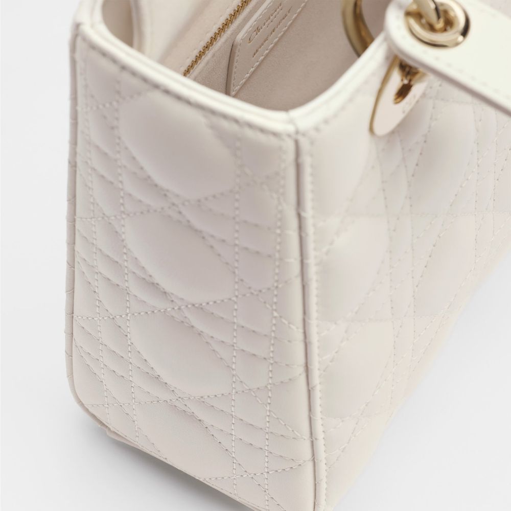 Dior White Lamb Leather Handbag