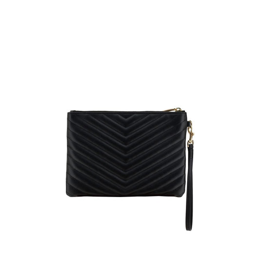 Saint Laurent Black Calf Leather Bos Taurus Clutch Bag