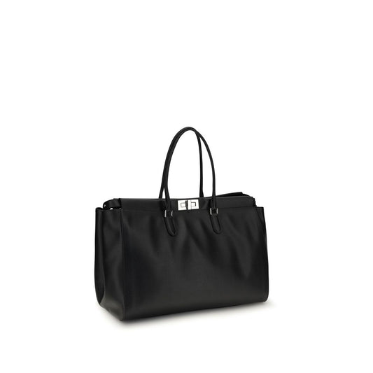 Fendi Black Calf Leather Bos Taurus Handbag
