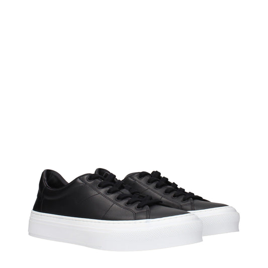 Givenchy Black Leather Low Top Sneakers