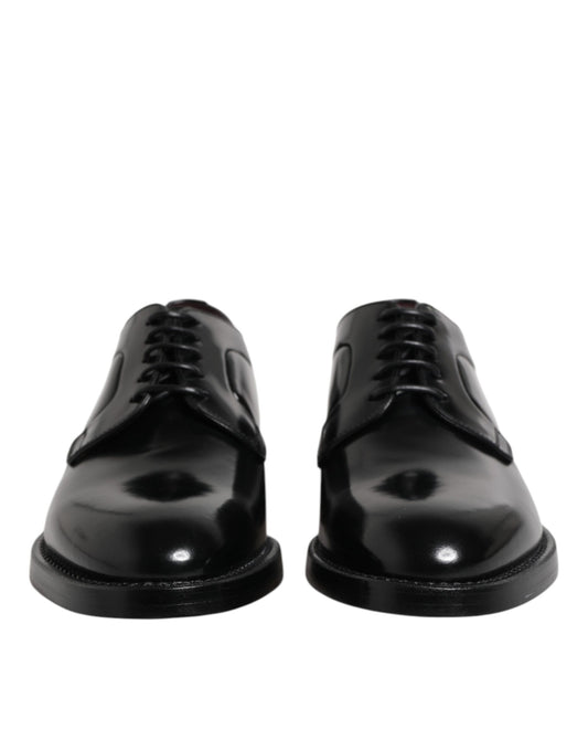 Dolce & Gabbana Black Leather Lace Up Derby Dress Formal Shoes