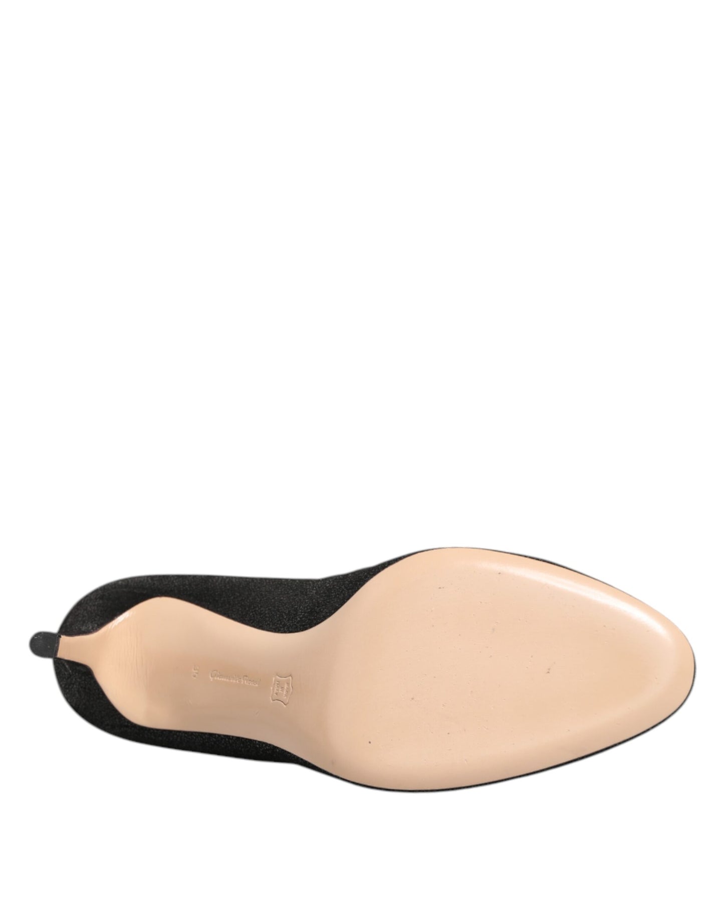 Gianvito Rossi Metallic Black Pump Stiletto Heels Shoes