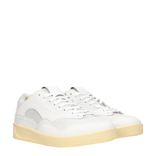Jil Sander Blue Leather Low Top Sneakers