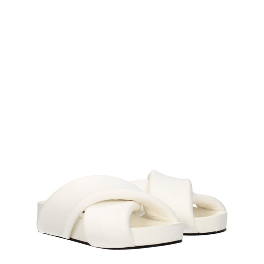 Jil Sander Blue Leather Slippers