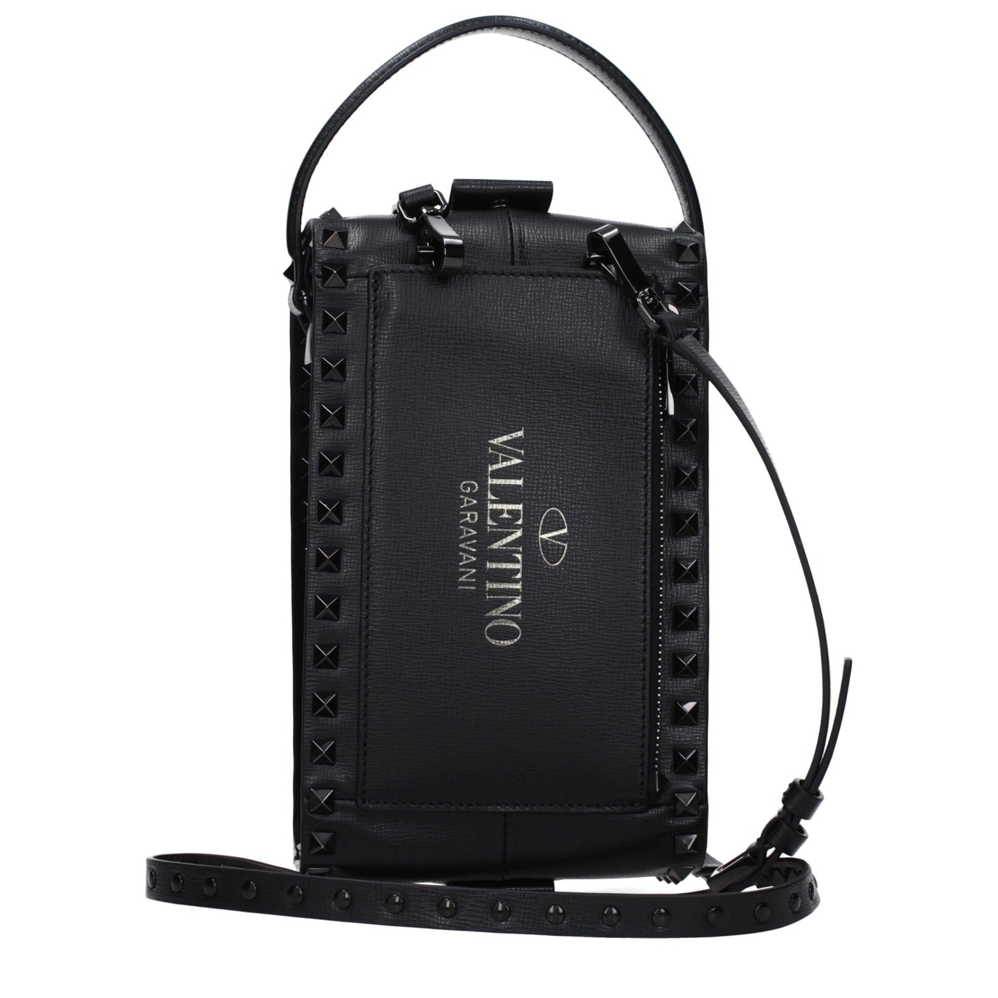Valentino Garavani Black Leather Clutch Bag