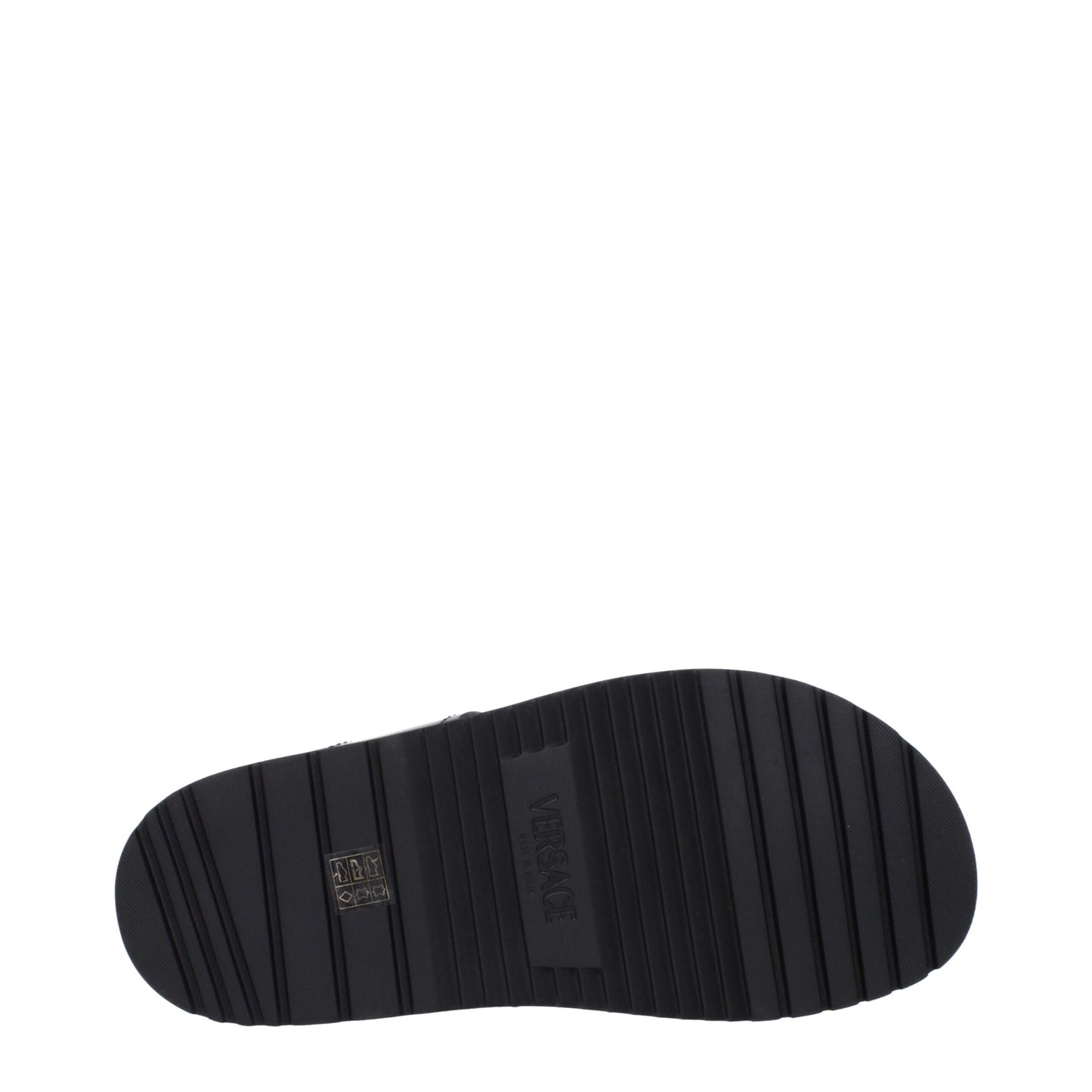 Versace Black Leather Sandals