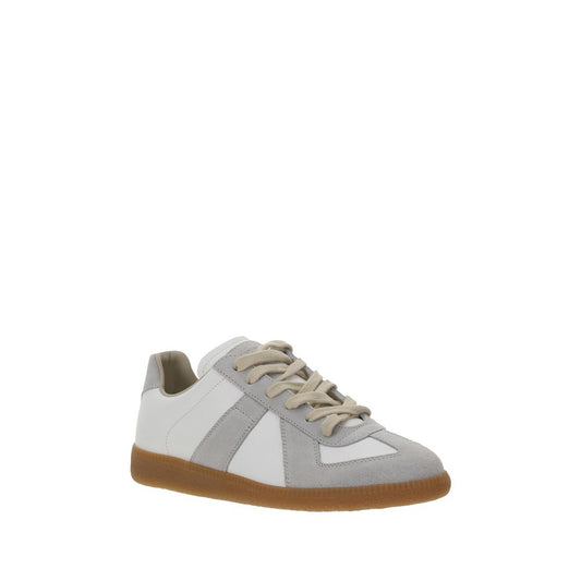 Maison Margiela White Calf Leather Bos Taurus Low Top Sneakers