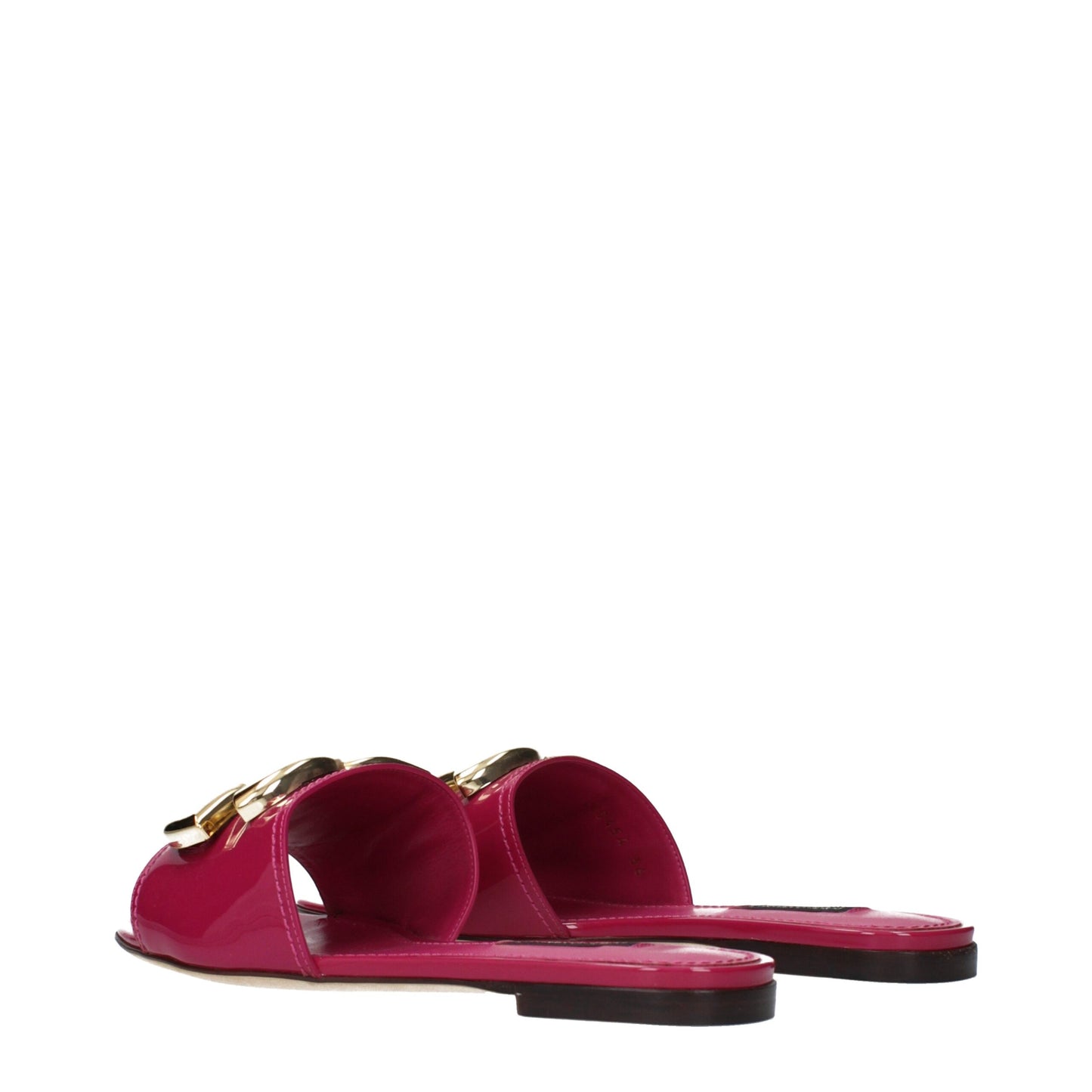 Dolce & Gabbana Pink Leather Slippers