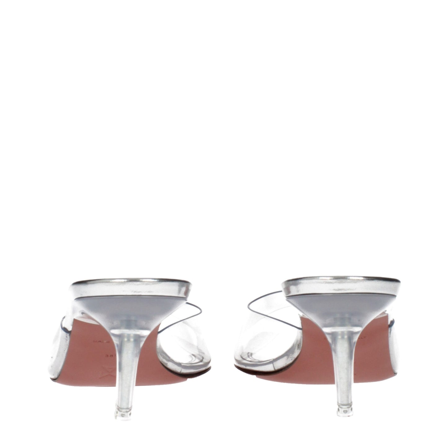 Amina Muaddi Transparent Pvc Stiletto Heel Sandals