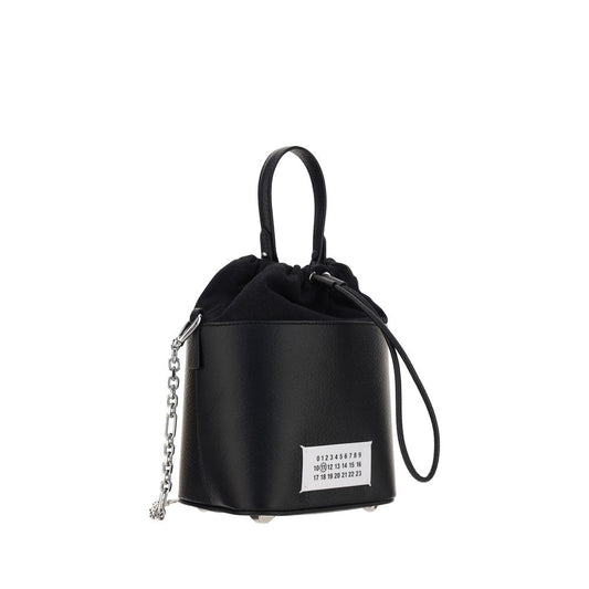 Maison Margiela Black Calf Leather Bos Taurus Shoulder Bag