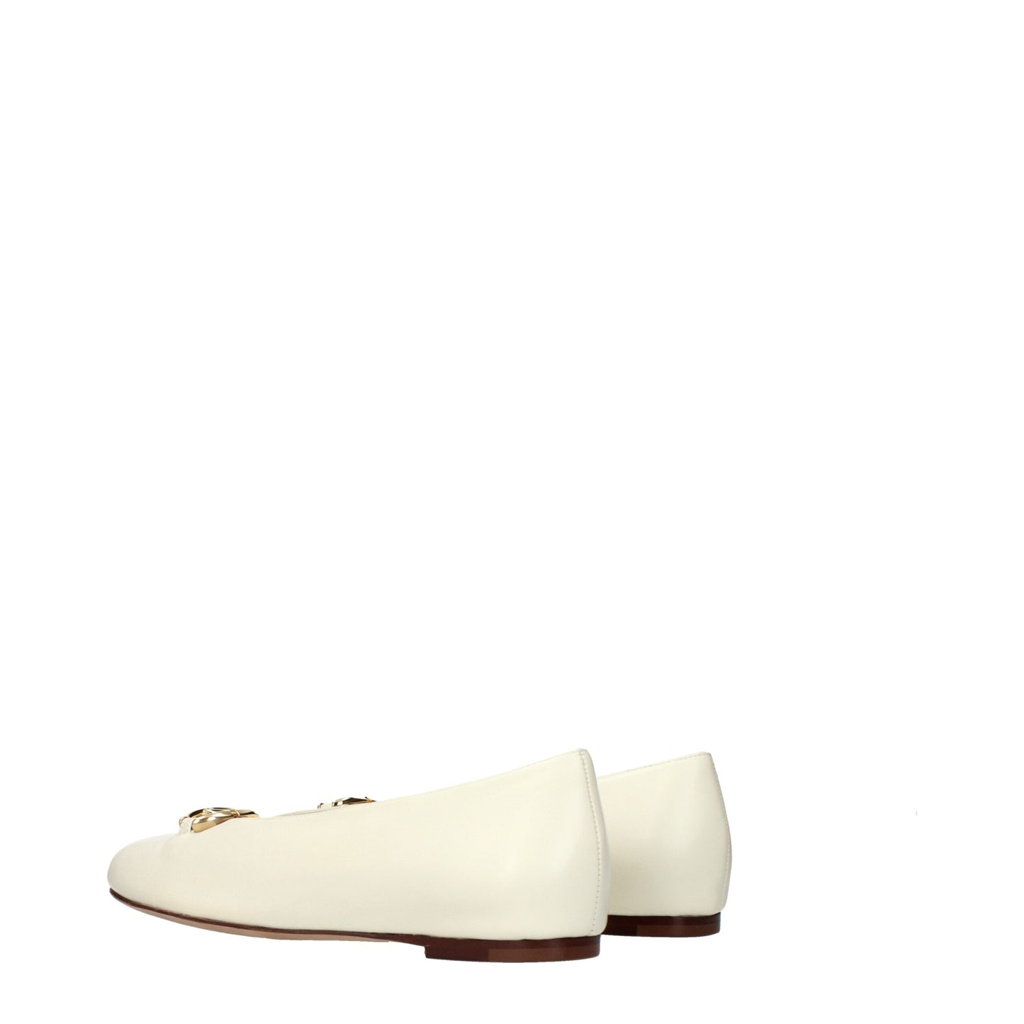 Valentino Garavani Beige Leather Ballet Flats