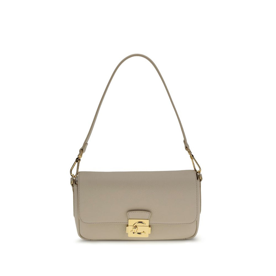 Coccinelle Beige Calf Leather Bos Taurus Shoulder Bag