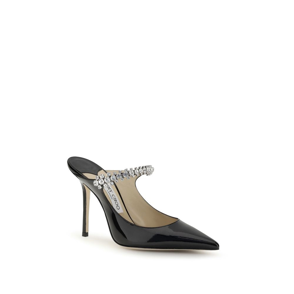Jimmy Choo Black Calf Leather Bos Taurus High Heel Pumps