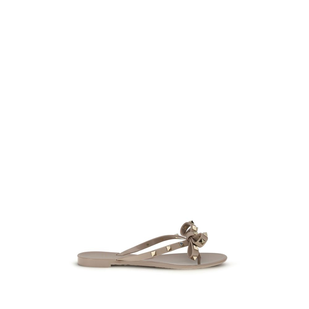 Valentino Garavani Beige Pvc Flat Sandals