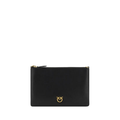 PINKO Black Leather Shoulder Bag
