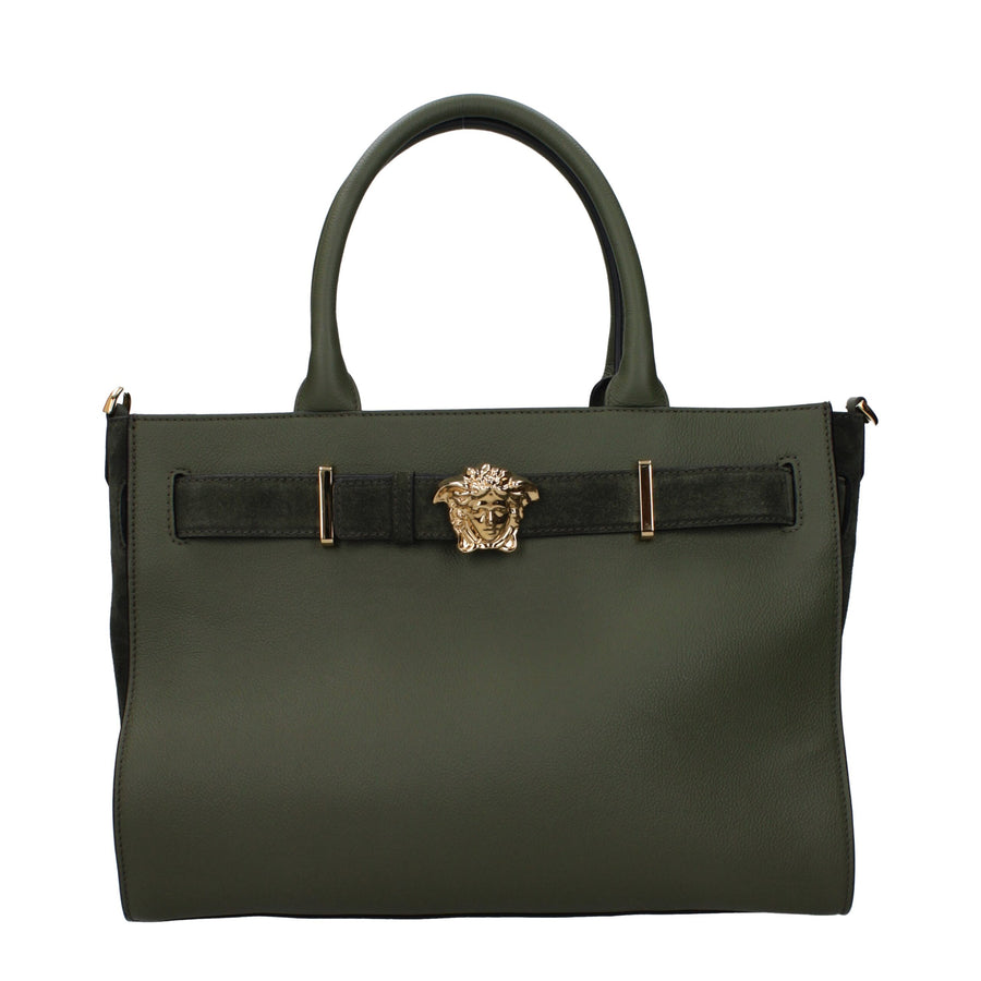 Versace Green Leather Handbag