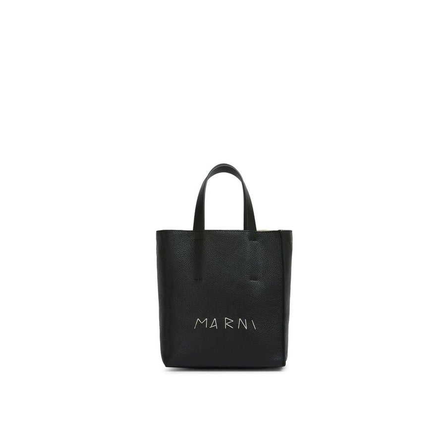 Marni Black Calfskin Tote Bag