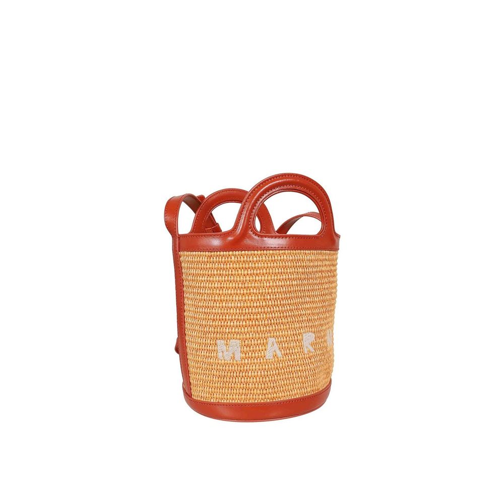 Marni Orange Cotton Backet Bag