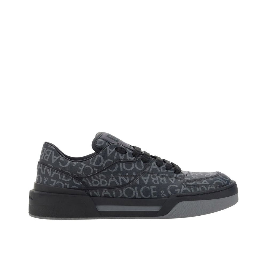 Dolce & Gabbana Black Cotton Low Top Sneakers