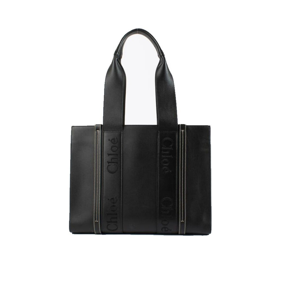 Chloé Black Leather Tote Bag