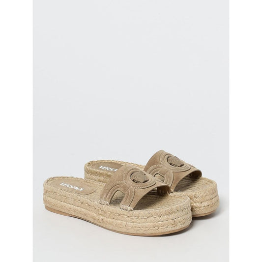 Versace Beige Jute Espadrilles