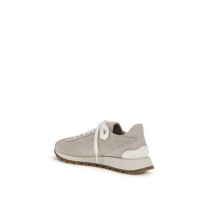 Brunello Cucinelli Gray Rubber Platform Sneakers