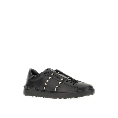 Valentino Garavani Black Leather Low Top Sneakers