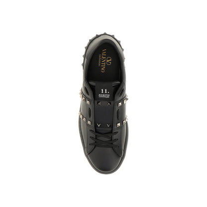 Valentino Garavani Black Leather Low Top Sneakers