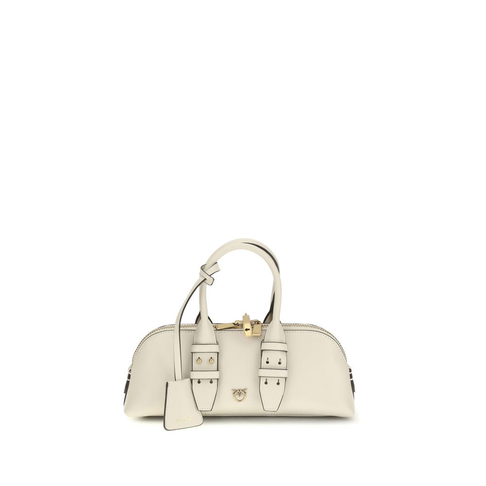 PINKO Beige Calf Leather Bos Taurus Handbag