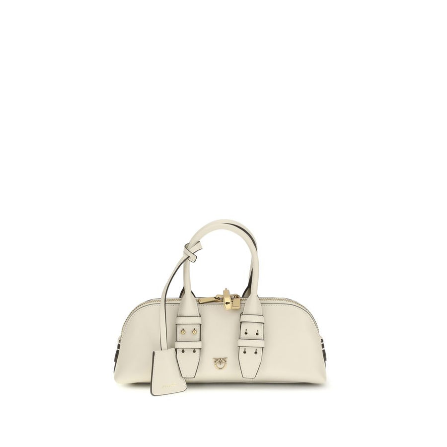 PINKO Beige Calf Leather Bos Taurus Handbag