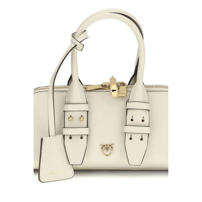 PINKO Beige Calf Leather Bos Taurus Handbag