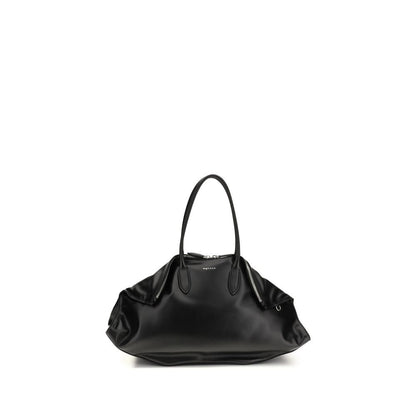 Alexander McQueen Black Calf Leather Bos Taurus Shoulder Bag