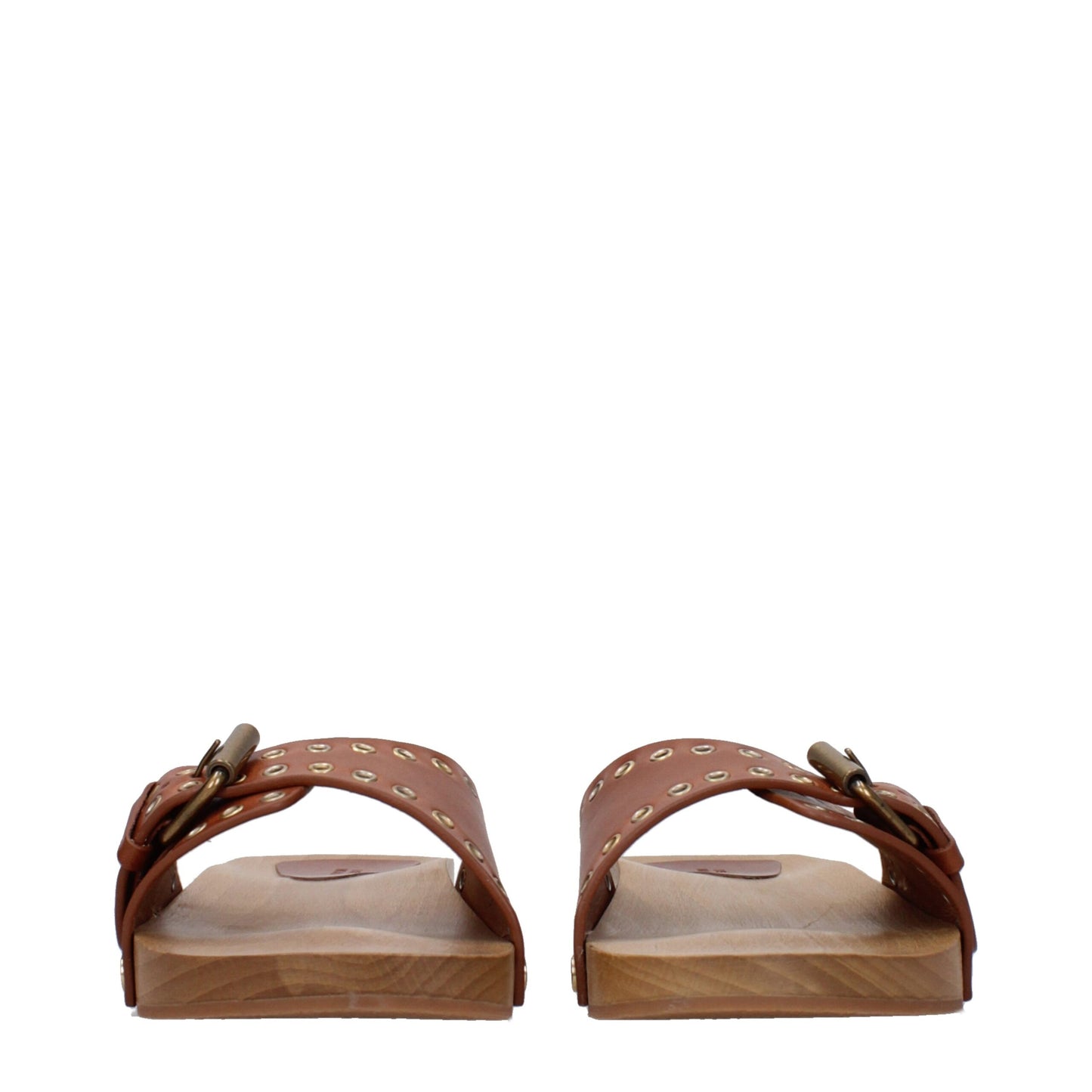 Isabel Marant Brown Leather Slippers
